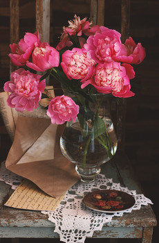 with peonies ... / ........................