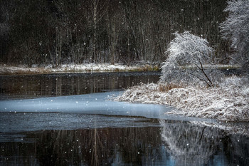 Winter landscape. / Winter landscape in the ancient Russian city of Gatchina.