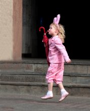 Pink bunny with a whistle / *****