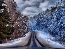 The road in the winter ... In the New Year! &quot; / +++