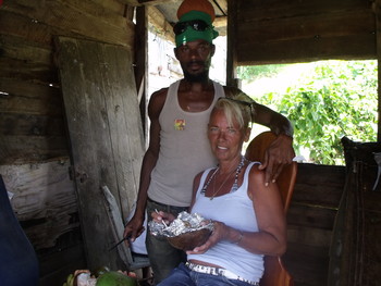 At The End Of The Line / A meal up in the hills of Negril, with Flash. At a farm where the circle of life is blessed by the ancestors.