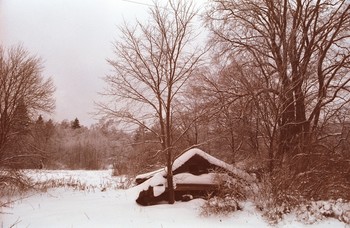 «Russian village. Winter landscape» / ***