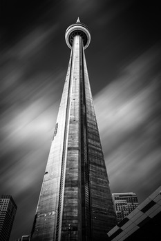 CN Tower / Shot of Toronto's CN Tower taken back in 2014 and given the bw fine art look.