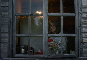 Near the window / ***