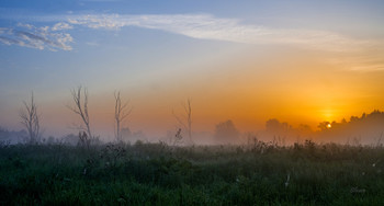 At sunrise. / ***