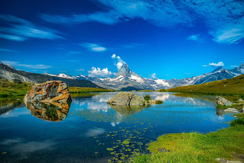 Stellisee / Stellisee mit Matterhorn