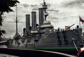 &nbsp; / The quiet Northern city slumbers,
The low sky overhead.
What are you dreaming about, cruiser Aurora?