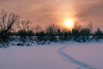 Winter evening. / ***