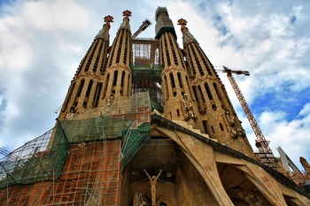 Die Sagrada Familia 1 / Die Basilika Sagrada Familia in Barcelona / Spanien.