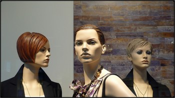 the hungry sisters / fashion mannequins in the shop