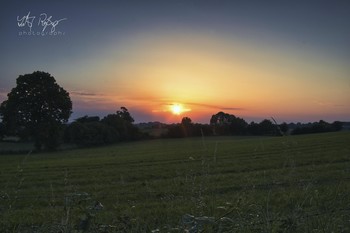 Warten auf die Nacht / Sonnenuntergang im Sommer