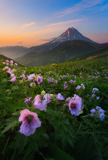 at sunset