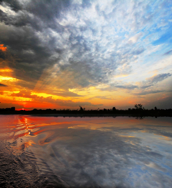 Sunset before a thunderstorm