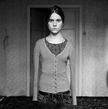 Julia (a portrait of a button unbuttoned)