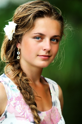 girl with flower