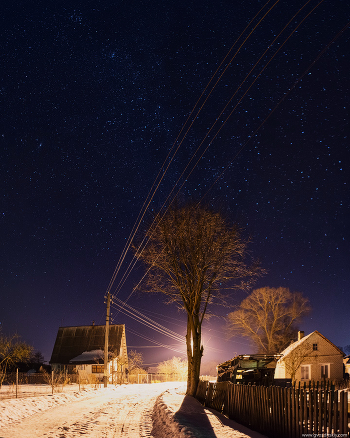 February evening in the village