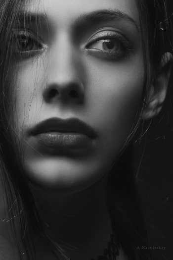 Portrait. Photo tests. Experimental in the studio A. Krivitsky.