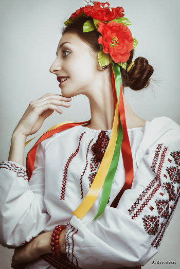 Portrait. Ukrainian folk type. Studio A. Krivitsky.