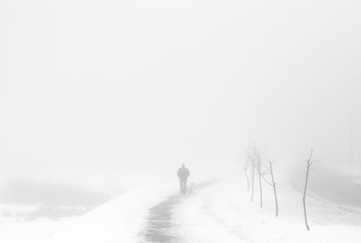 Someone walks. Continued.
