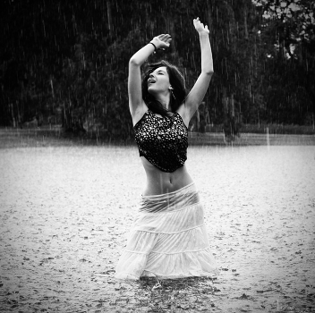 Snow in the yard, but at heart a summer rain