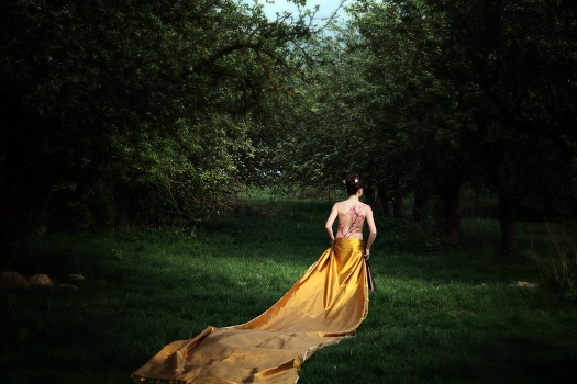 making his way toward the light