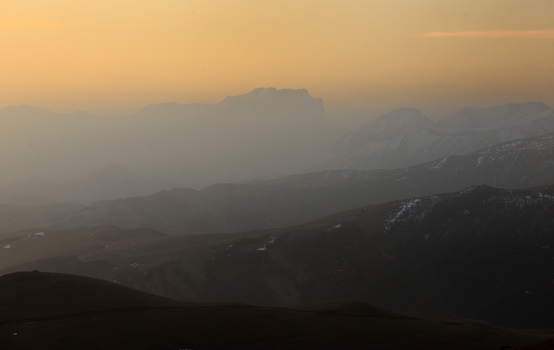 Dawn in the mountains