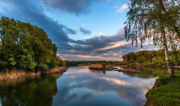 Spring evening.