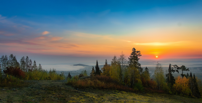 Sunrise over the river