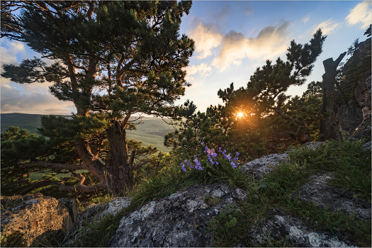 Sunset in the mountains