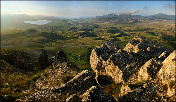 Morning landscape with elements of the genre)