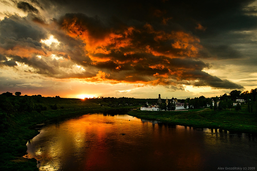 Sunset on the Volga