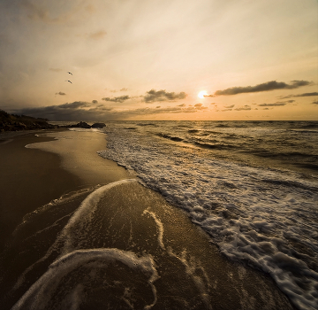 We meet the dawn of the Azov Sea