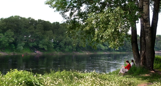 On the bank of the Dvina