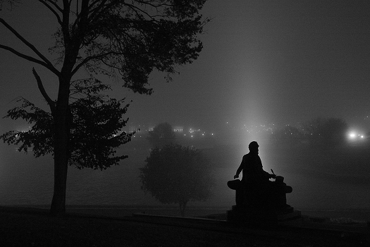 Pushkin ... night ... tuman ...