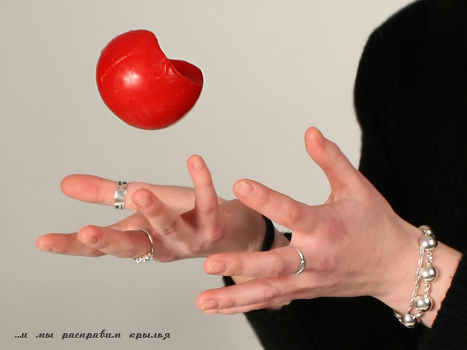 Hands like wings.
