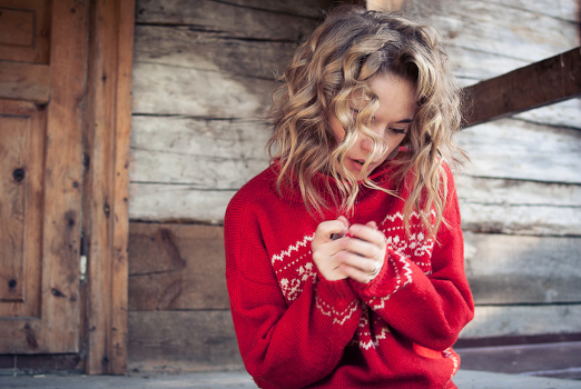red sweater
