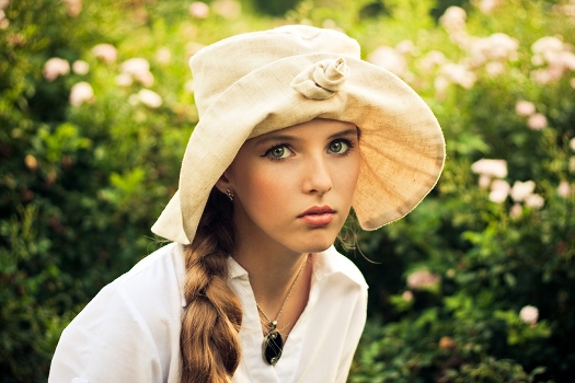 portrait in roses
