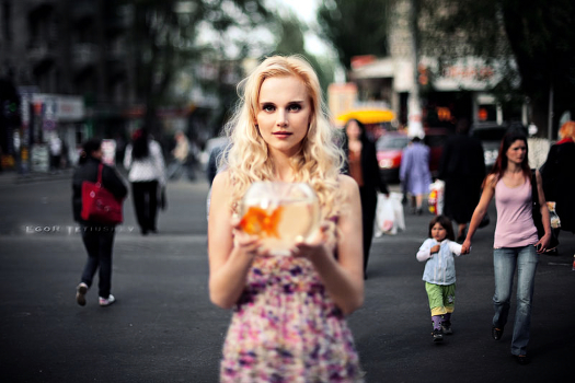 Girl with fish