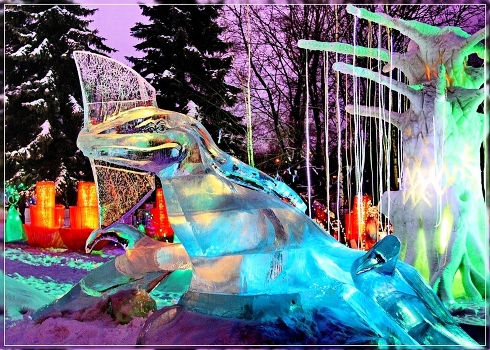 Ice sculptures in Moscow!