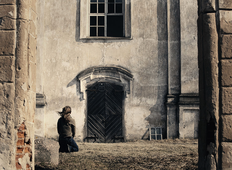 In an abandoned church