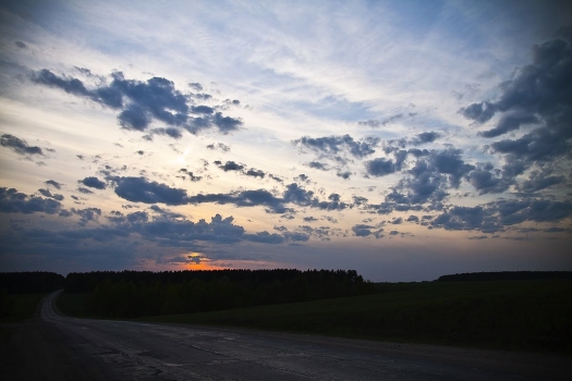 on the road