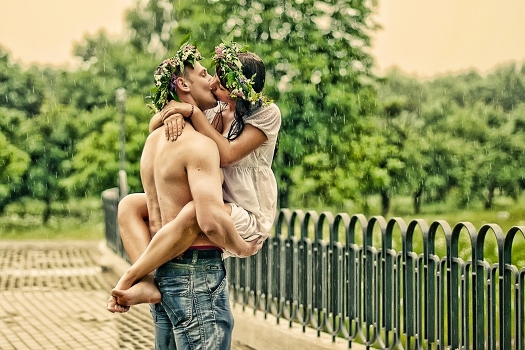 In the rain