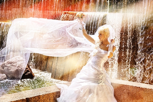 At the waterfall