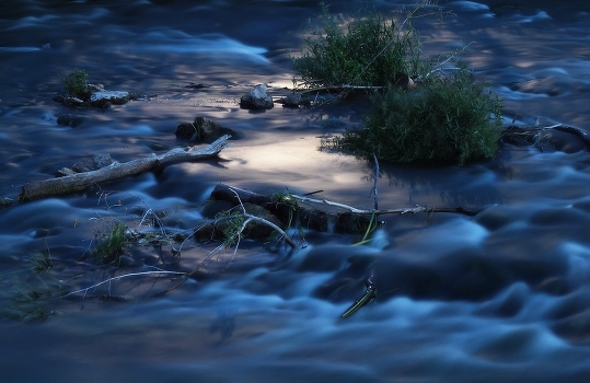 In the moonlight.