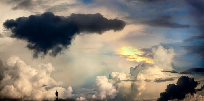 on the precipice of the sky