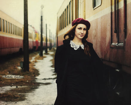 A girl in a beret