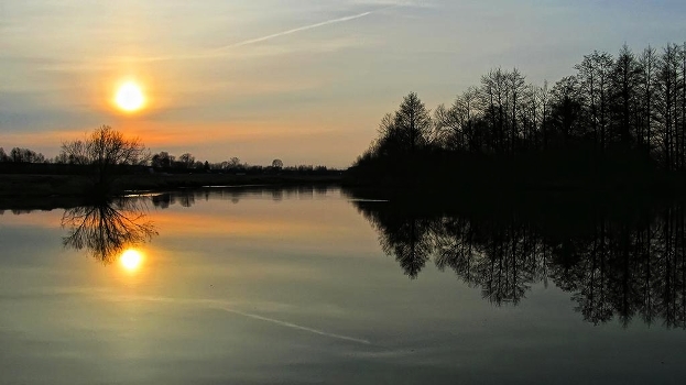 Sunset on the Neman