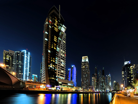 lights of the city at night
