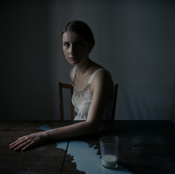 Olga (portrait with milk)