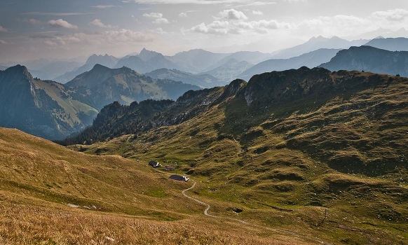 In the Alps.
